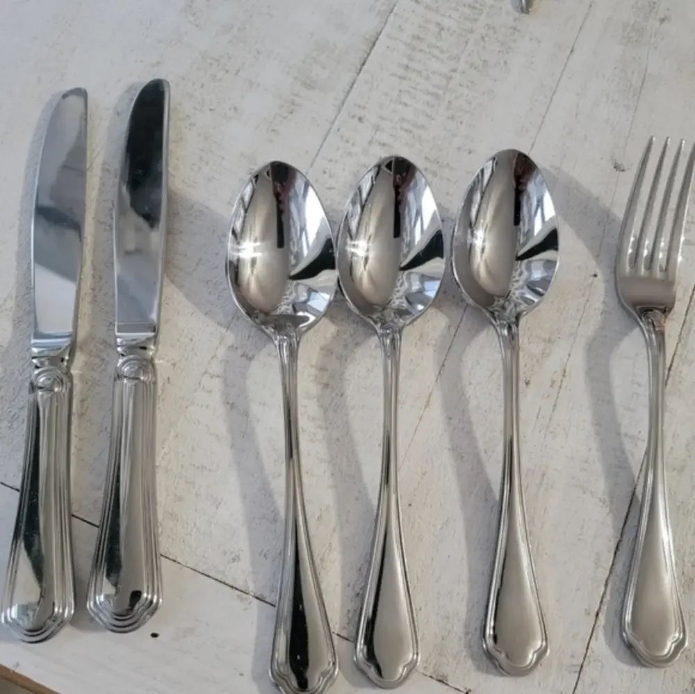 Gibson Elite Trevi‎ 6 Piece Stainless Steel Flatware Set Replacement heavy